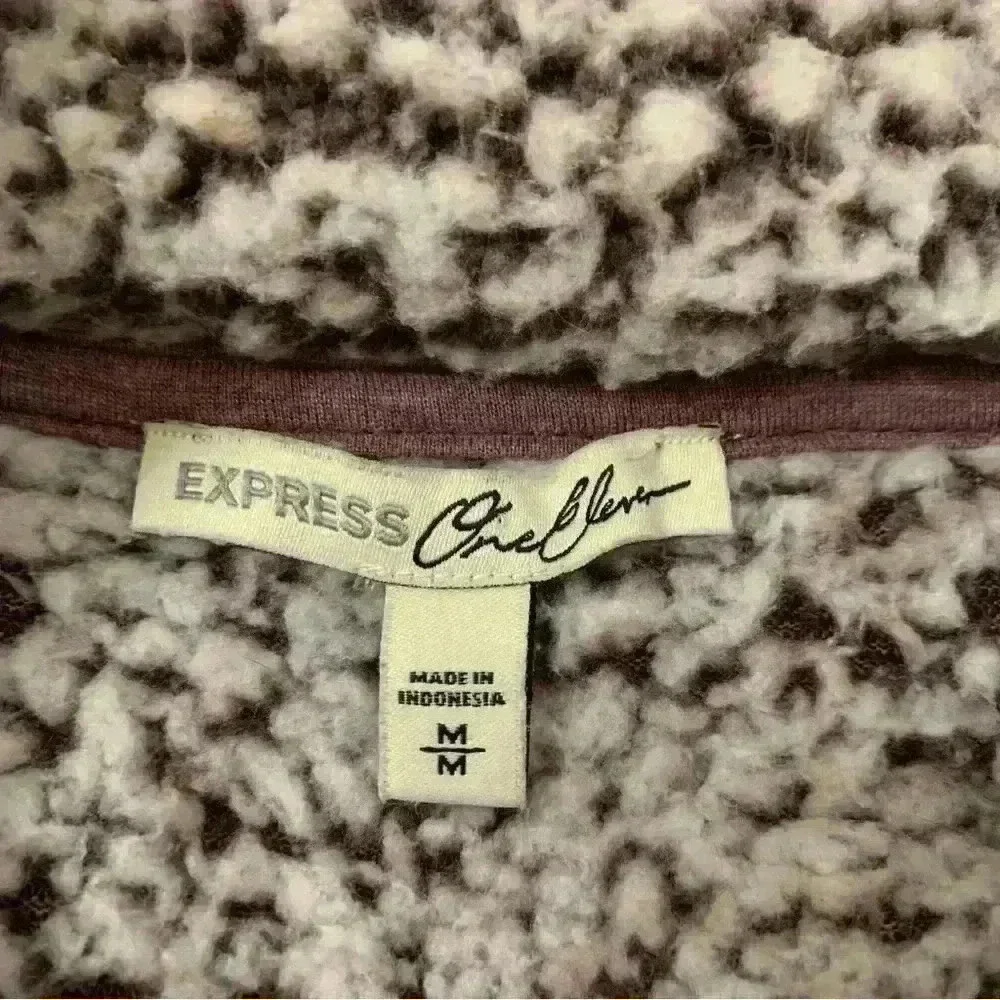 Express One Eleven Sherpa Jacket Size Medium